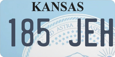 KS license plate 185JEH