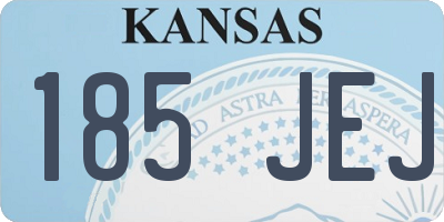 KS license plate 185JEJ