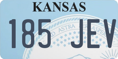 KS license plate 185JEV