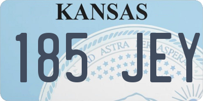 KS license plate 185JEY