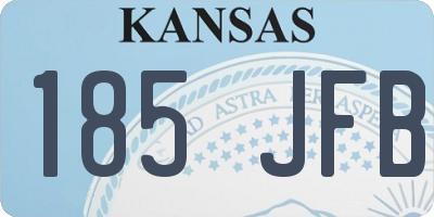 KS license plate 185JFB