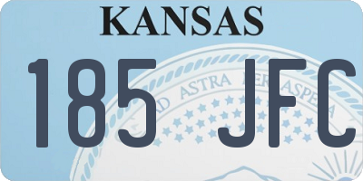 KS license plate 185JFC