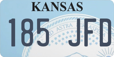KS license plate 185JFD