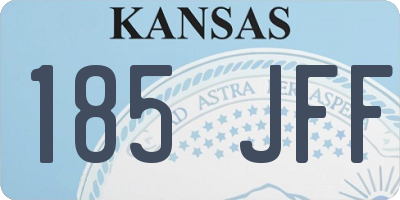 KS license plate 185JFF