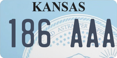 KS license plate 186AAA