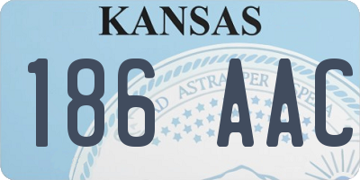 KS license plate 186AAC