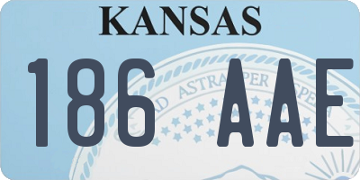 KS license plate 186AAE