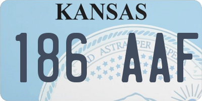 KS license plate 186AAF