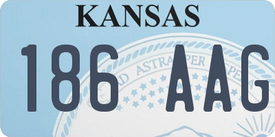 KS license plate 186AAG