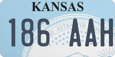 KS license plate 186AAH