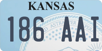 KS license plate 186AAI