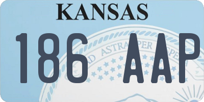 KS license plate 186AAP