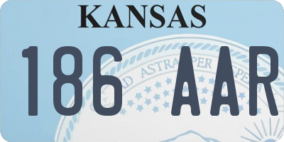 KS license plate 186AAR