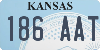 KS license plate 186AAT