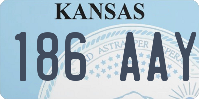 KS license plate 186AAY