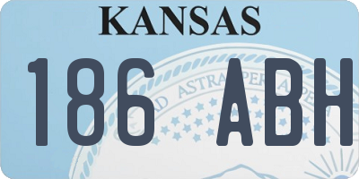KS license plate 186ABH