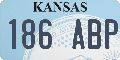 KS license plate 186ABP