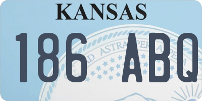 KS license plate 186ABQ