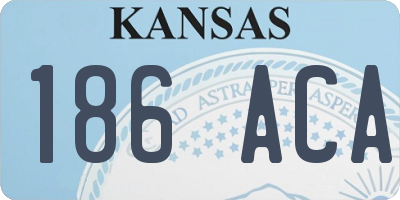 KS license plate 186ACA