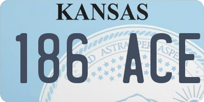 KS license plate 186ACE