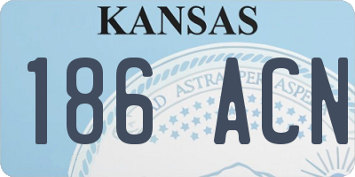 KS license plate 186ACN