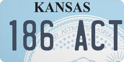 KS license plate 186ACT
