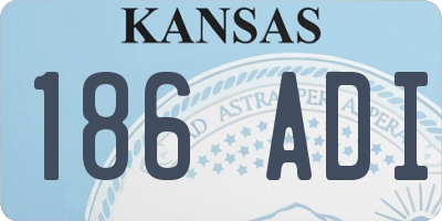 KS license plate 186ADI