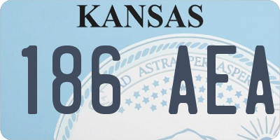 KS license plate 186AEA