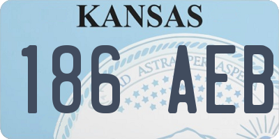 KS license plate 186AEB