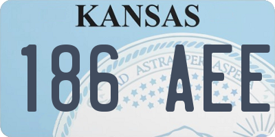 KS license plate 186AEE