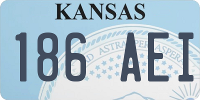 KS license plate 186AEI