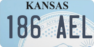 KS license plate 186AEL