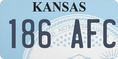 KS license plate 186AFC