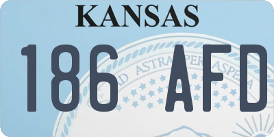 KS license plate 186AFD