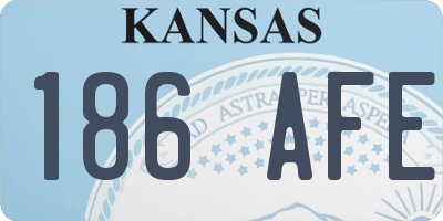 KS license plate 186AFE
