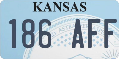 KS license plate 186AFF