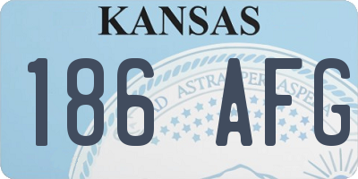 KS license plate 186AFG