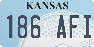 KS license plate 186AFI
