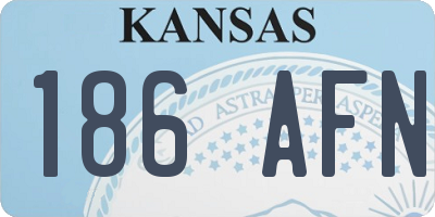 KS license plate 186AFN