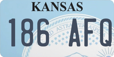 KS license plate 186AFQ