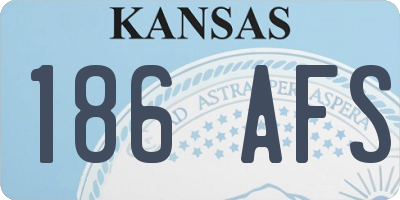 KS license plate 186AFS