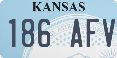 KS license plate 186AFV