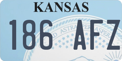 KS license plate 186AFZ
