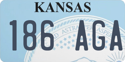 KS license plate 186AGA