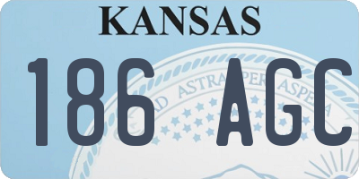 KS license plate 186AGC