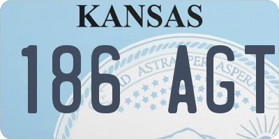 KS license plate 186AGT