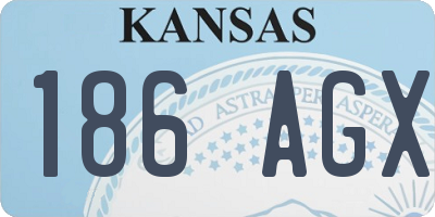 KS license plate 186AGX