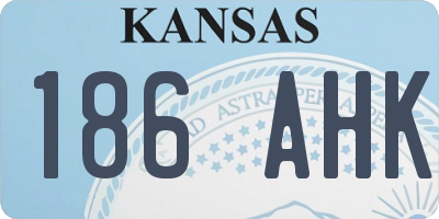 KS license plate 186AHK