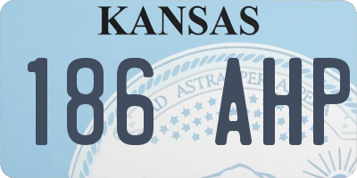 KS license plate 186AHP