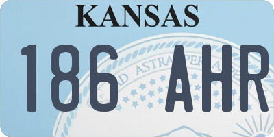 KS license plate 186AHR